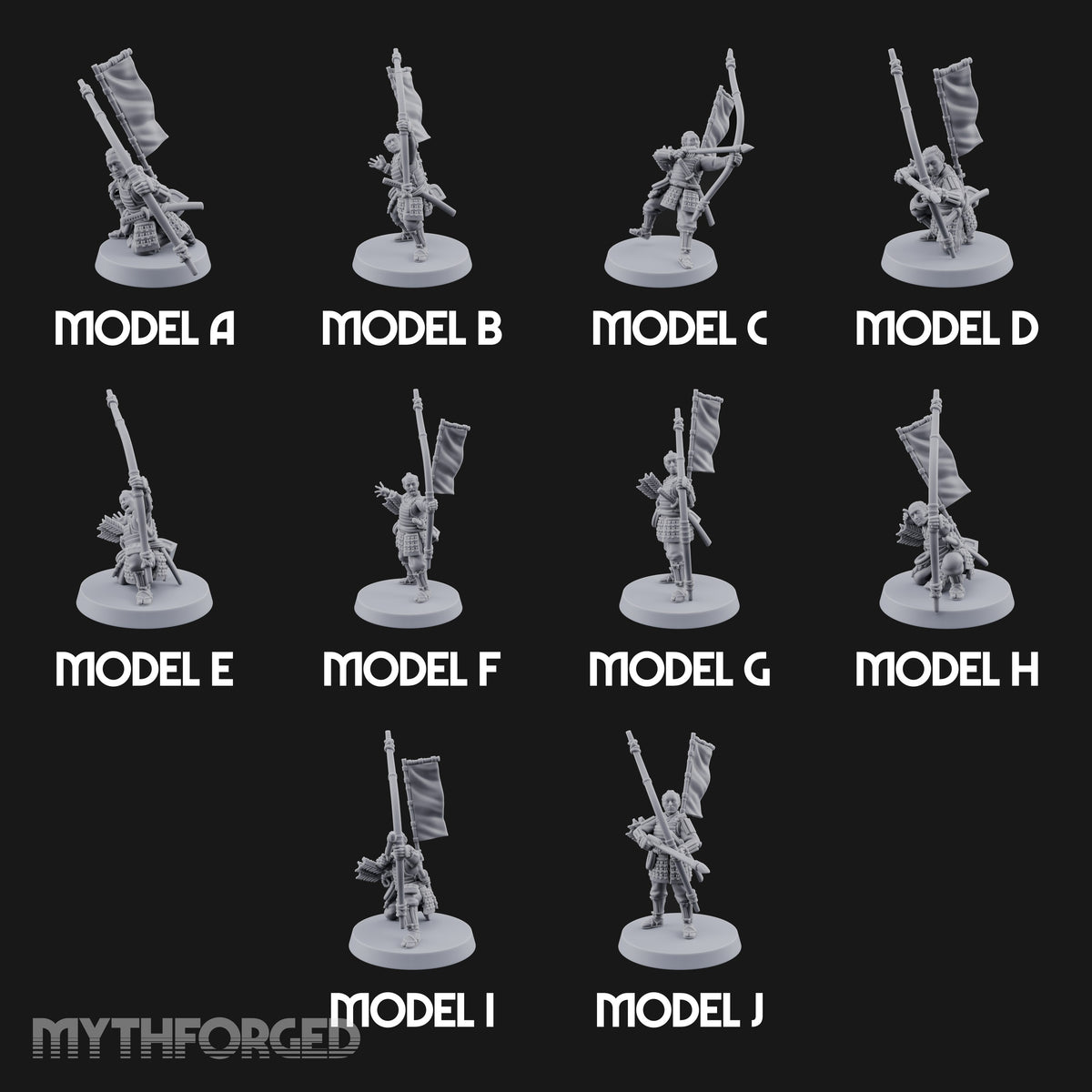 Bowstrings Taut Human Ashigaru Archers — All