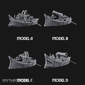 Broadside Ready Human Reaver Skiff Crews Miniature for Dungeons and Dragons, Pathfinder or other TTRPGs