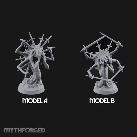 All Blades Drawn Tormentor Hecatoncheir Miniature for Dungeons and Dragons, Pathfinder or other TTRPGs