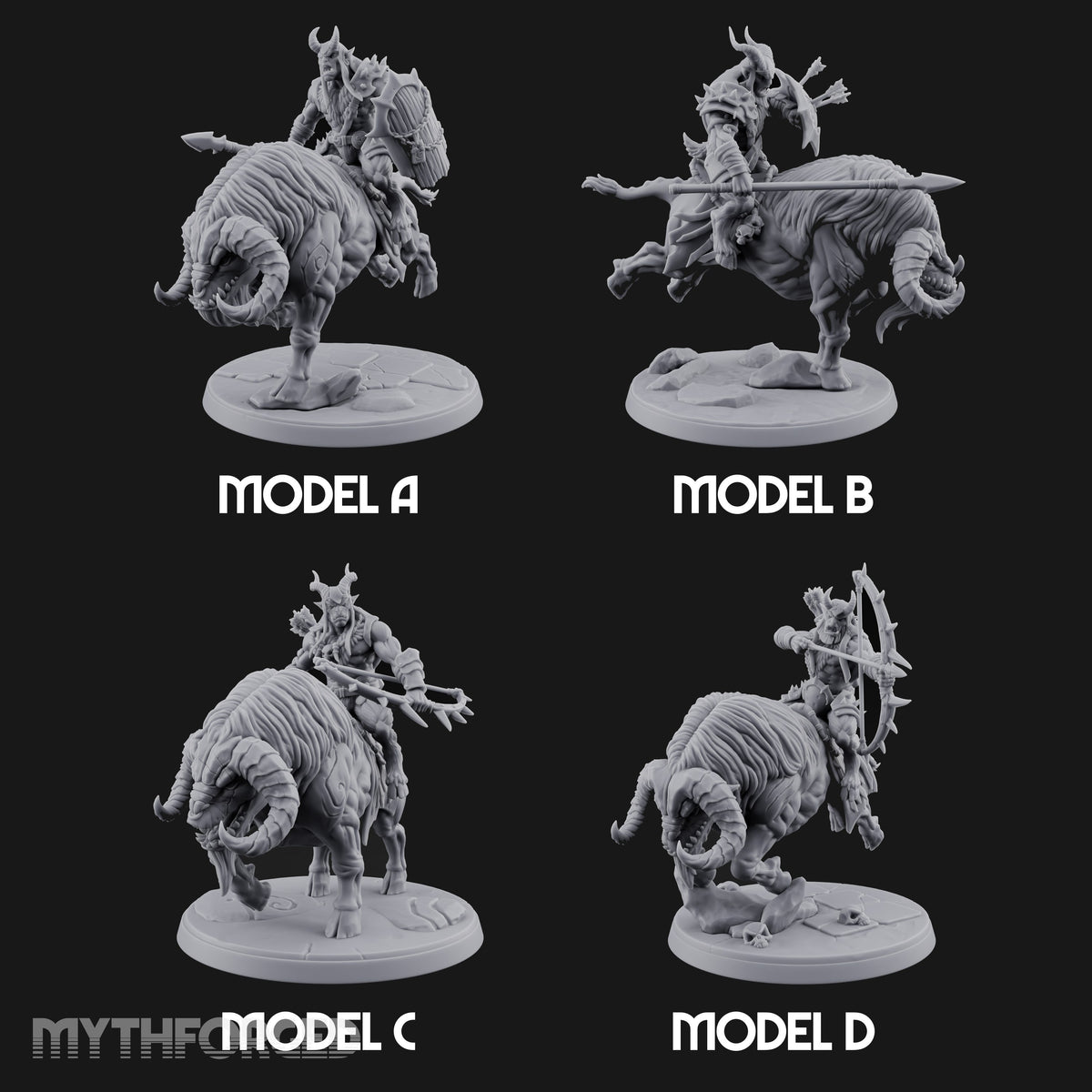 Thundering Into Battle Beastman Gorthek Riders — All · With