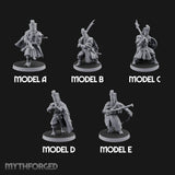 Standing to Arms Human Janissaries Miniature for Dungeons and Dragons, Pathfinder or other TTRPGs