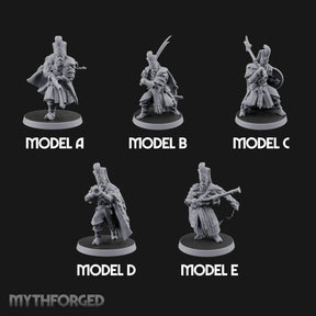 Standing to Arms Human Janissaries Miniature for Dungeons and Dragons, Pathfinder or other TTRPGs