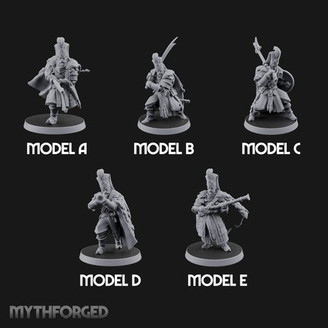 Standing to Arms Human Janissaries Miniature for Dungeons and Dragons, Pathfinder or other TTRPGs