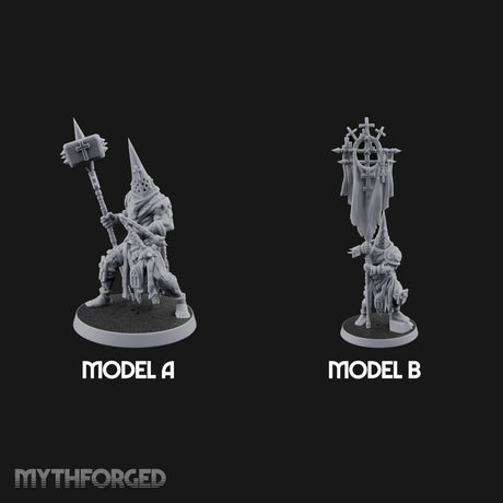 Rallying the Faithful Human Zealots Miniature for Dungeons and Dragons, Pathfinder or other TTRPGs