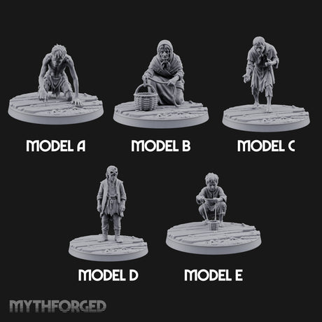 Heeding the Water Human Cultists Miniature for Dungeons and Dragons, Pathfinder or other TTRPGs