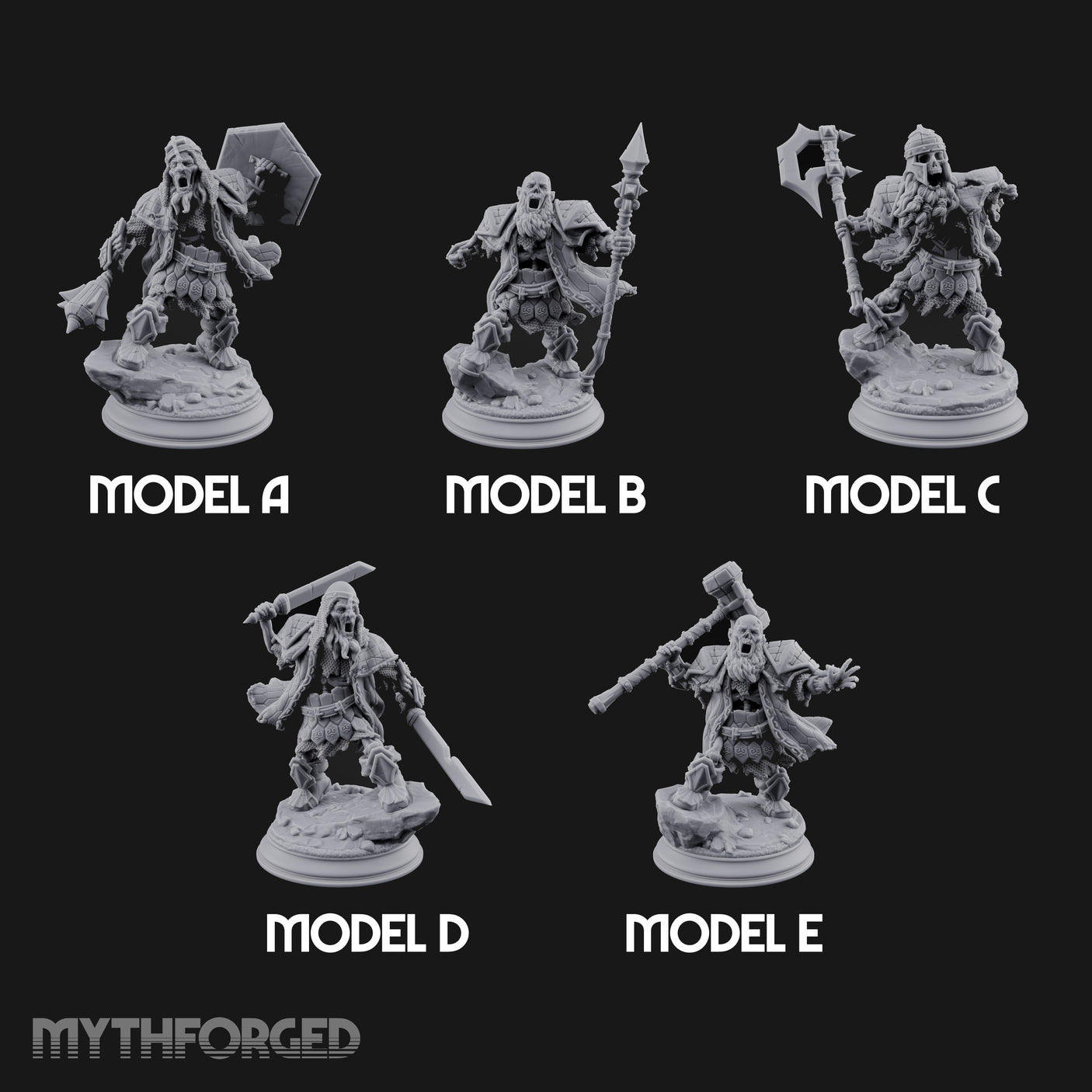Risen and Roaring Undead Dwarf Warriors — All