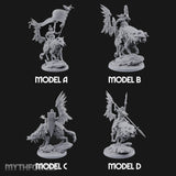 Steel, Feather and Fang Human Winged Hussars on Dire Wolves — All
