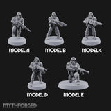 Trust the Moustache Human Armoured Heavy Weapons Soldiers — All · Gun 1 + Gun 2 + Gun 3 + Gun 4 + Gun 5