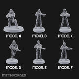 Not Here for Small Talk Human Gas-Masked Sci-Fi Soldiers — All · Gun 1 + Gun 2 + Gun 3 + Gun 4 + Gun 5 + Gun 6