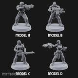 Scorched-Earth Policy Human Raider Gunners — All · Battle Shotgun & Auto Pistol