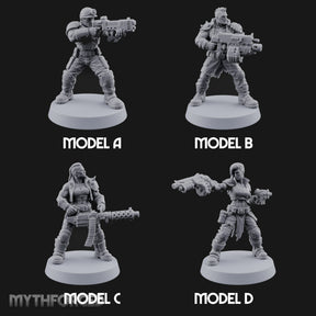 Scorched-Earth Policy Human Raider Gunners — All · Battle Shotgun & Auto Pistol