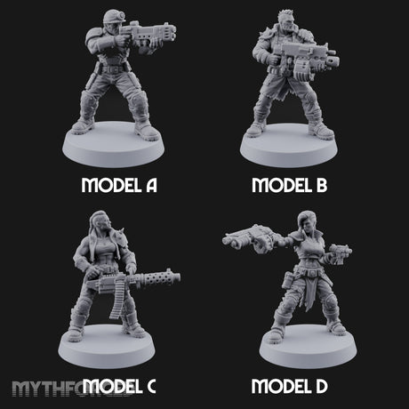 Scorched-Earth Policy Human Raider Gunners — All · Battle Shotgun & Auto Pistol