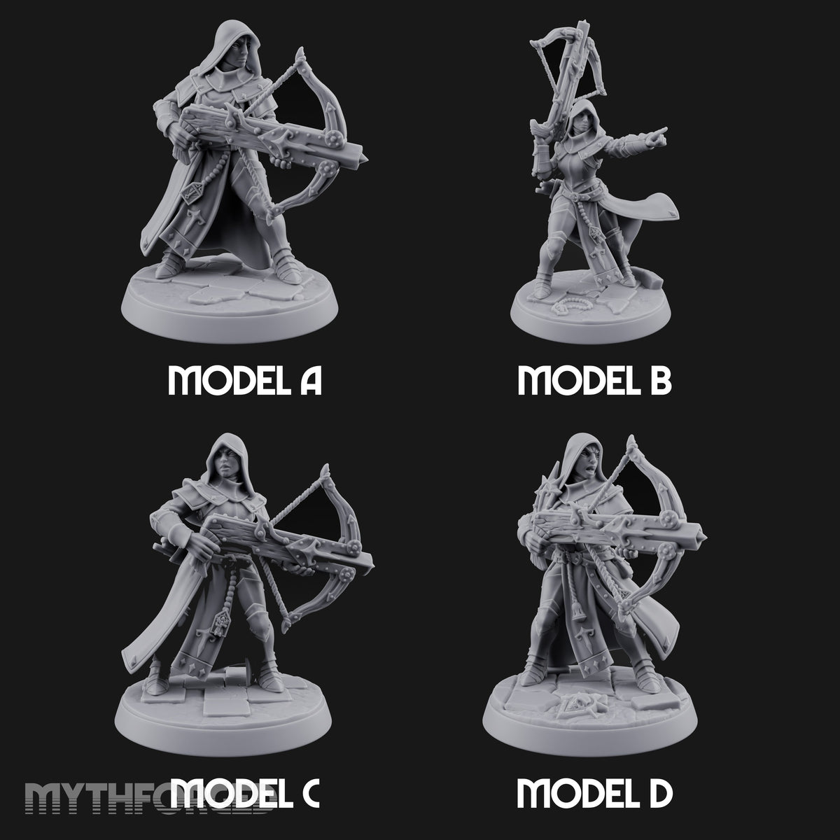 Pray, Then Aim Human Female Hooded Crossbow Arbalists — All · Hooded · Arbalest + Arbalest