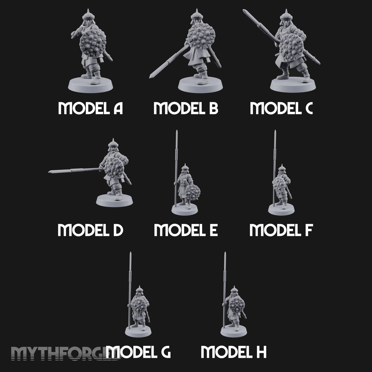 Pointed Opinions Human Steppe Spearmen with Studded Round Shields and Spiked Helms — All