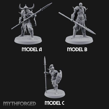 Horns, Hide and Hafts Skeleton Spear Warriors — All