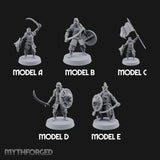 Shields Studded, Moustaches Bristling Human Sabre and Shield Warriors — All