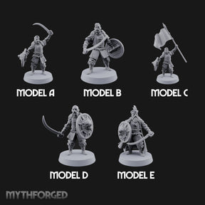 Shields Studded, Moustaches Bristling Human Sabre and Shield Warriors — All