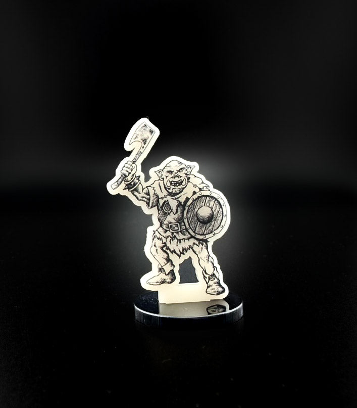 Goblin Horde 2D Acrylic Miniatures Miniature for Dungeons and Dragons, Pathfinder or other TTRPGs