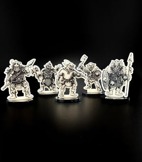Goblin Horde 2D Acrylic Miniatures Miniature for Dungeons and Dragons, Pathfinder or other TTRPGs