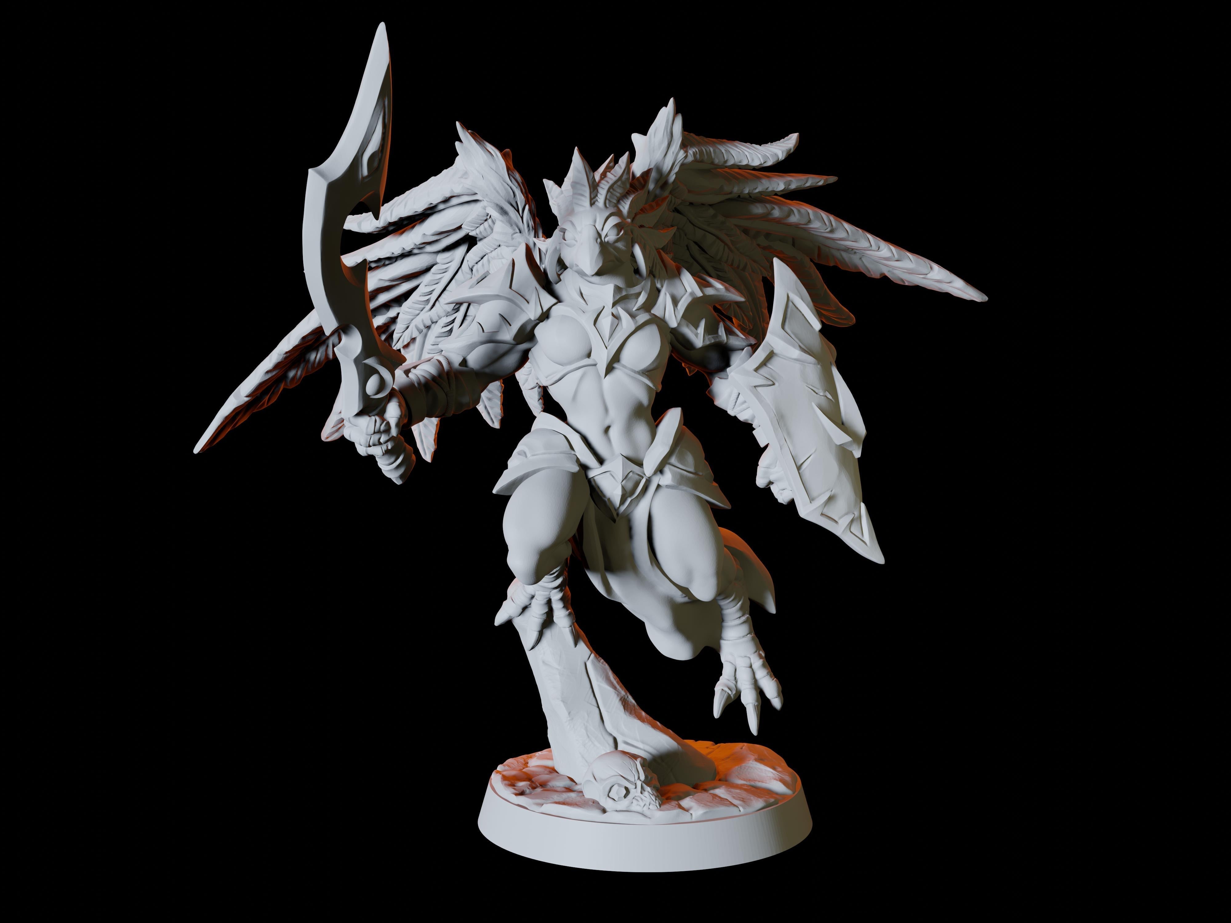 Aarakocra Miniatures for Dungeons and Dragons. There are six soldiers, printed by Myth Forged