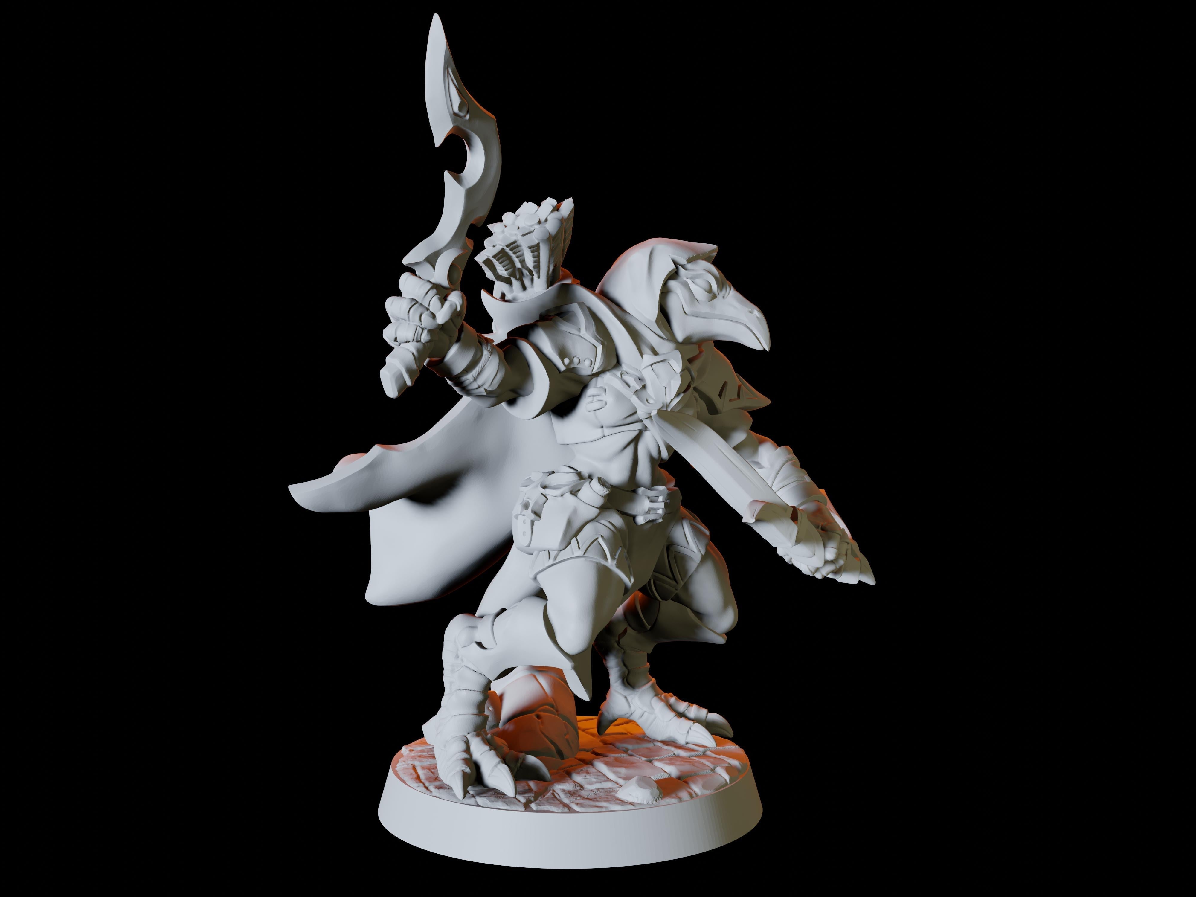 Aarakocra Miniatures for Dungeons and Dragons. There are six soldiers, printed by Myth Forged