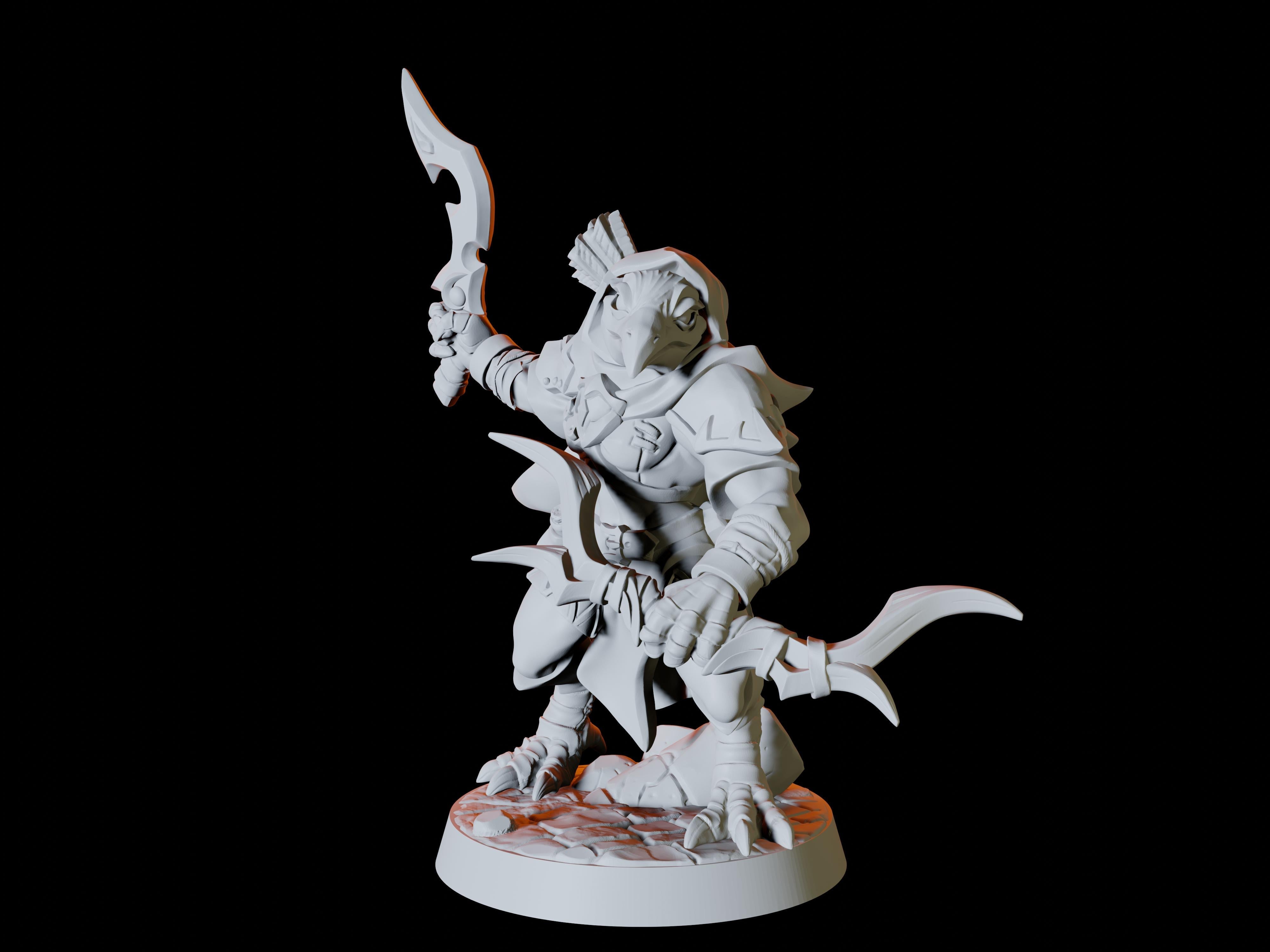 Aarakocra Miniatures for Dungeons and Dragons. There are six soldiers, printed by Myth Forged