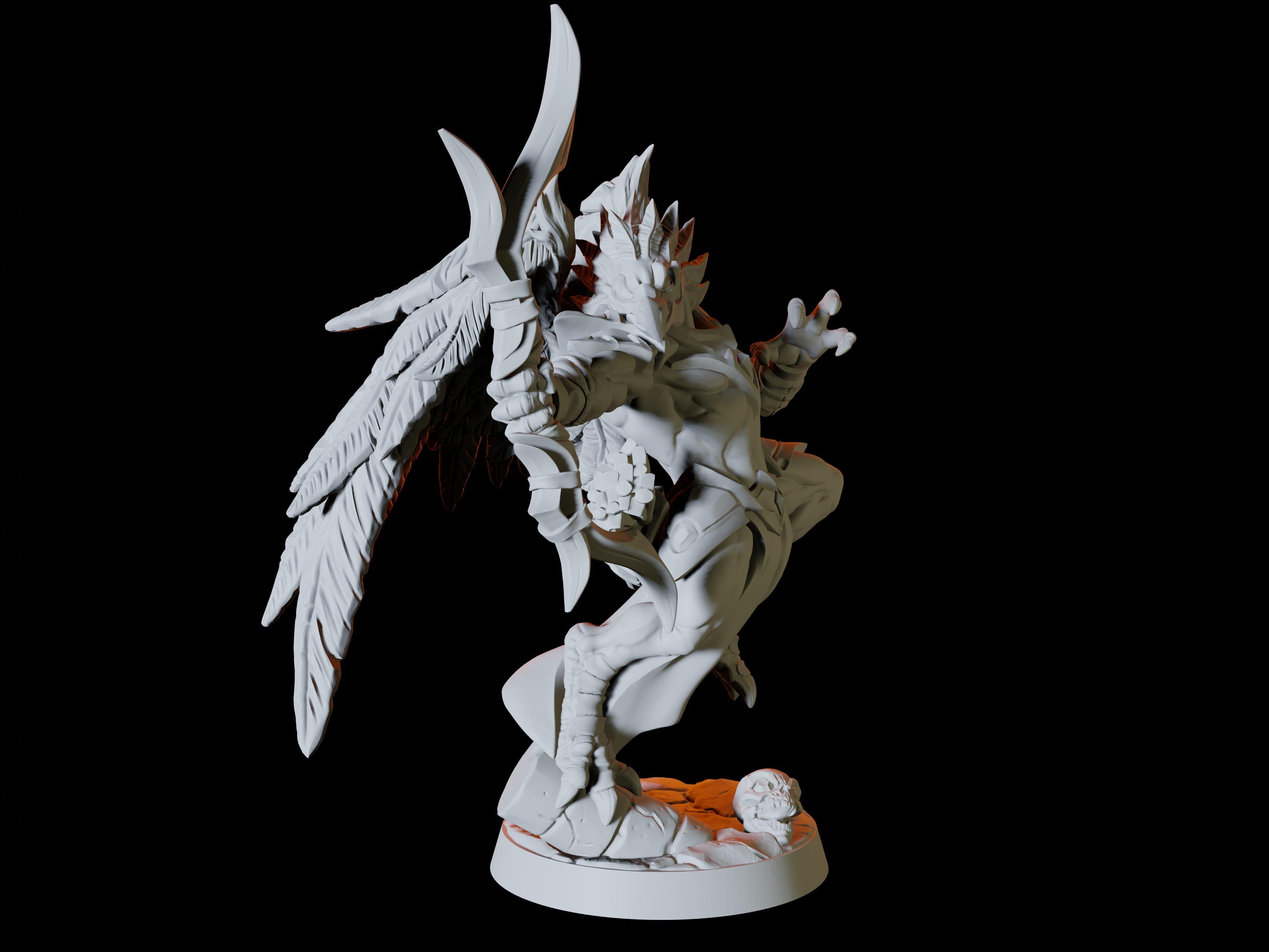 Aarakocra Miniatures for Dungeons and Dragons. There are six soldiers, printed by Myth Forged