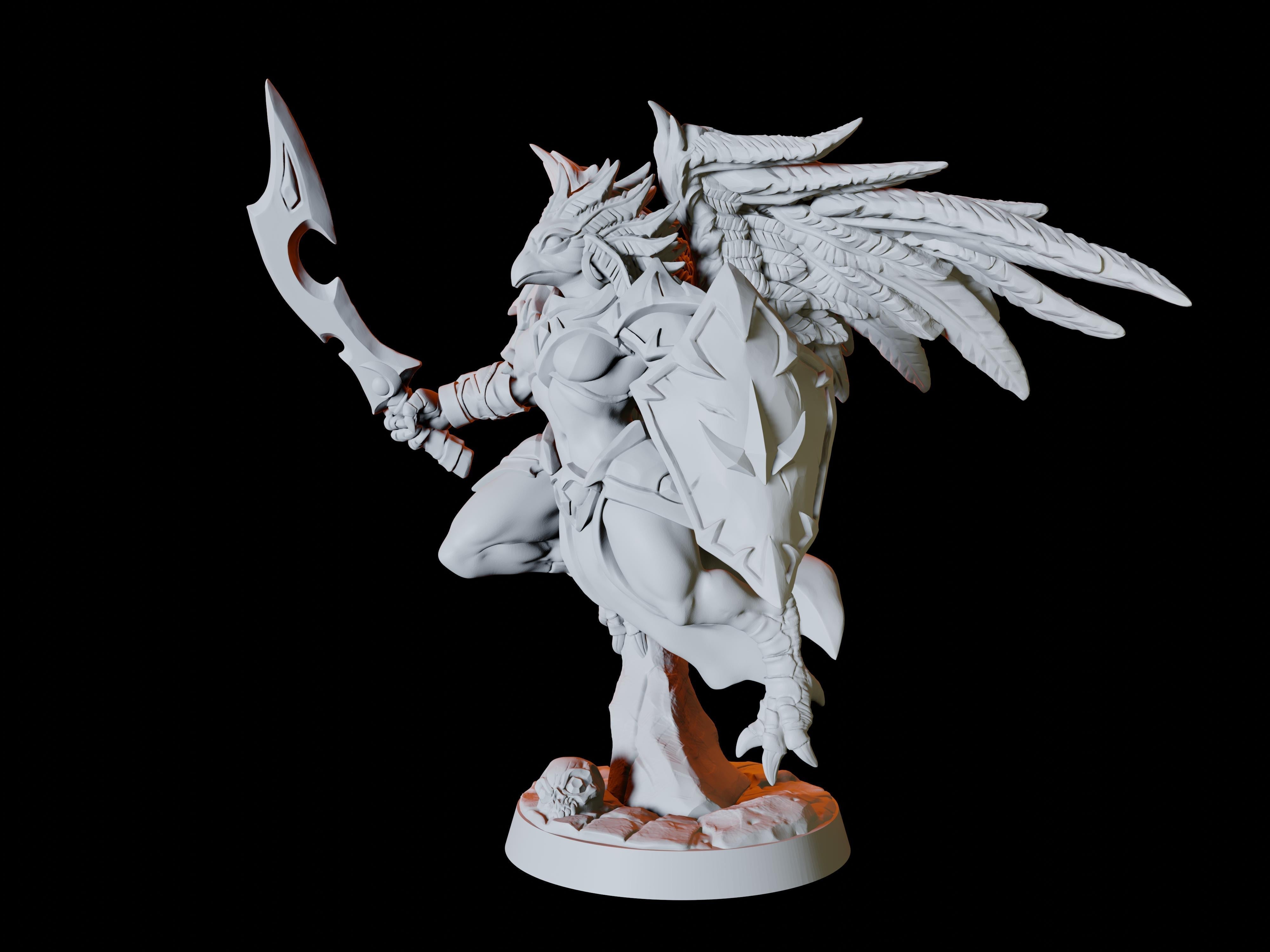 Aarakocra Miniatures for Dungeons and Dragons. There are six soldiers, printed by Myth Forged