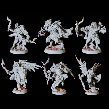 Aarakocra Army - Six Soldiers Miniature for Dungeons and Dragons, Pathfinder or other TTRPGs