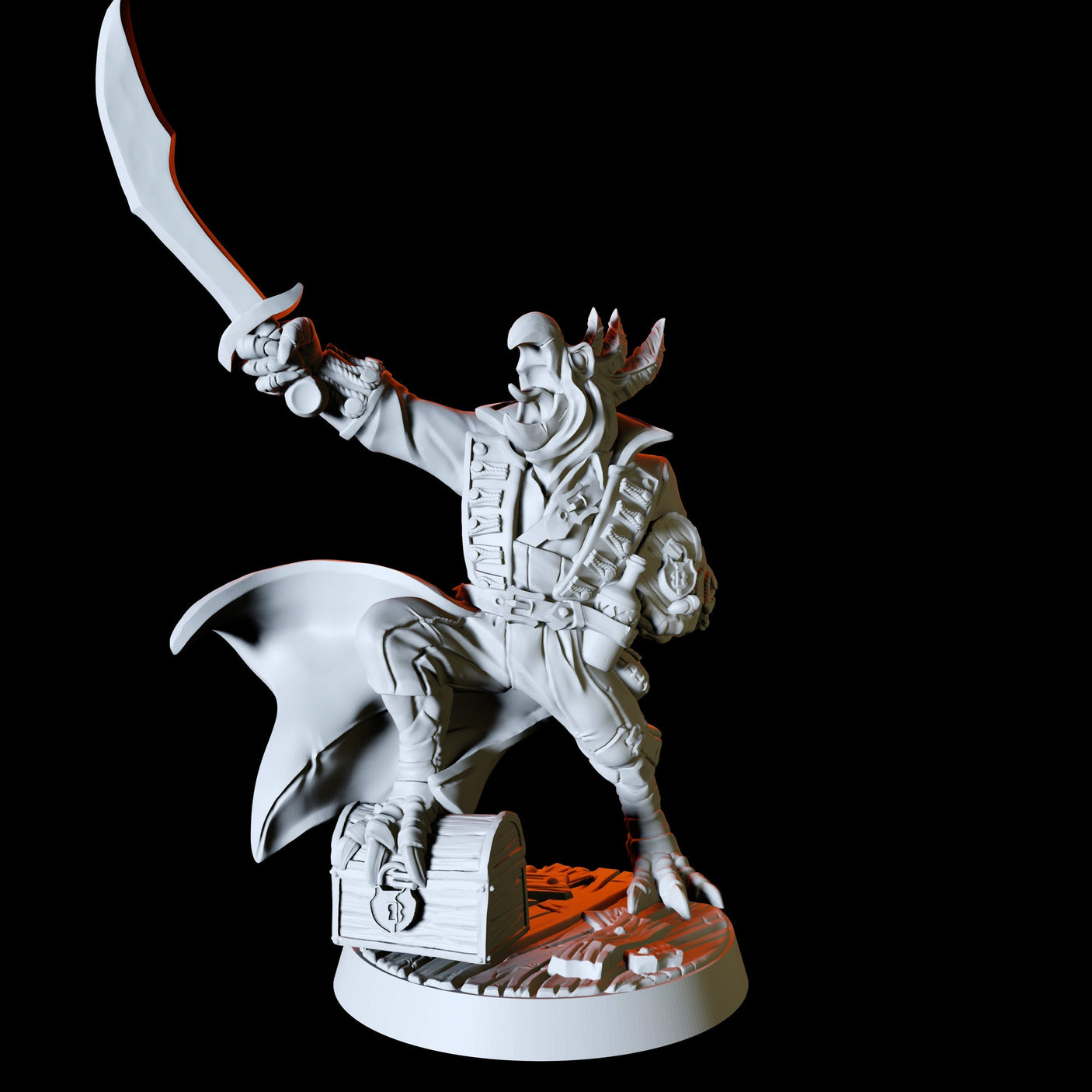 Aarakocra Captain Miniature for Dungeons and Dragons, Pathfinder or other TTRPGs