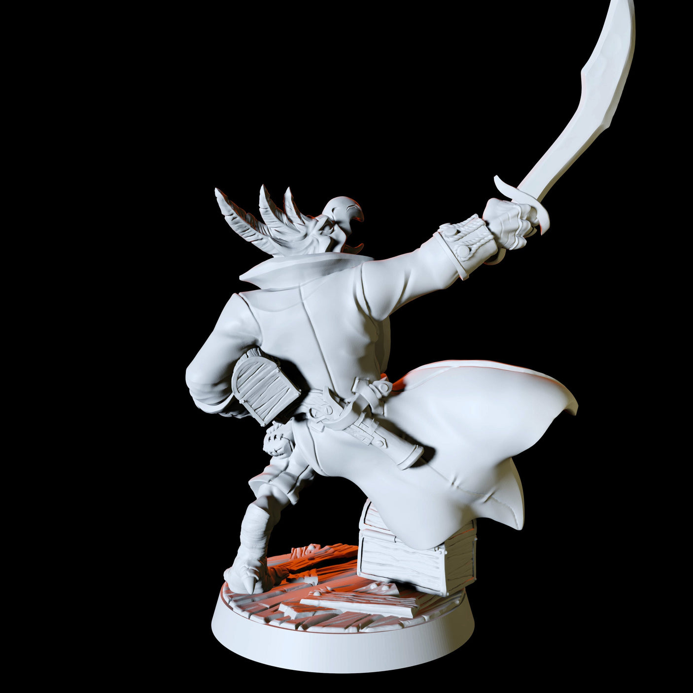 Aarakocra Captain Miniature for Dungeons and Dragons, Pathfinder or other TTRPGs