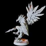 Aarakocra Fighter with Spear and Shield Miniature for Dungeons and Dragons, Pathfinder or other TTRPGs