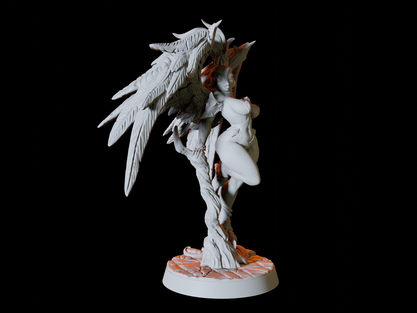 Aarakocra Pin-up Miniature for Dungeons and Dragons, Pathfinder or other TTRPGs