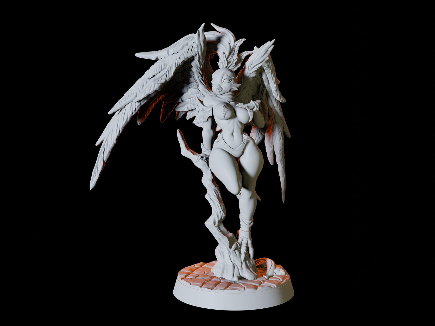 Aarakocra Pin-up Miniature for Dungeons and Dragons, Pathfinder or other TTRPGs