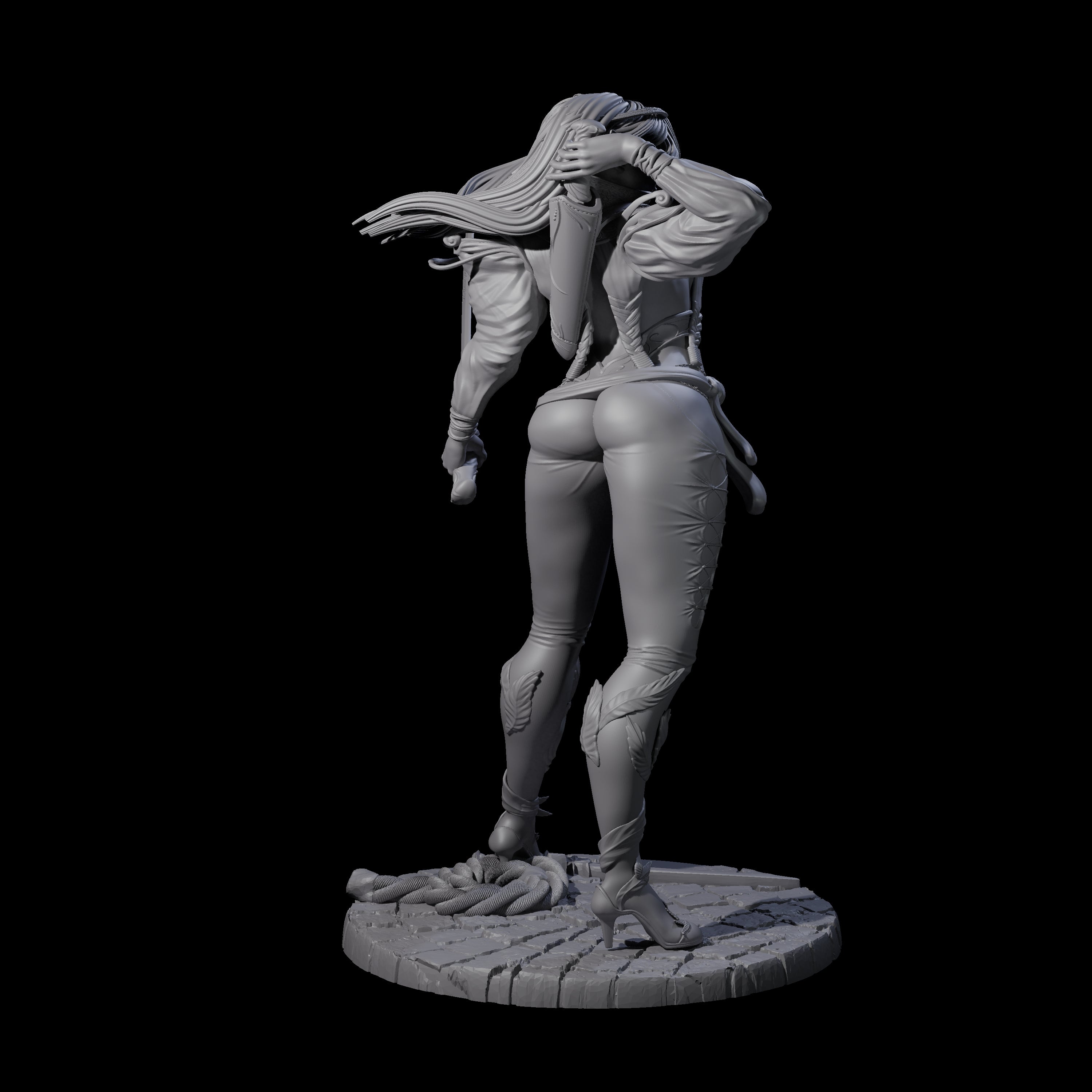 Abina - Daring Elf Swordmaster Miniature for Dungeons and Dragons, Pathfinder or other TTRPGs