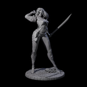 Abina - Daring Elf Swordmaster Miniature for Dungeons and Dragons, Pathfinder or other TTRPGs