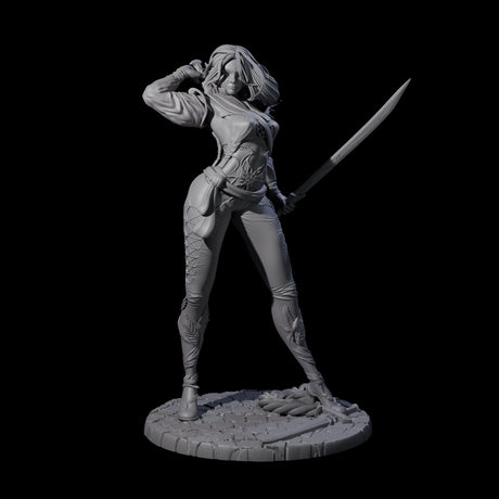 Abina - Daring Elf Swordmaster Miniature for Dungeons and Dragons, Pathfinder or other TTRPGs