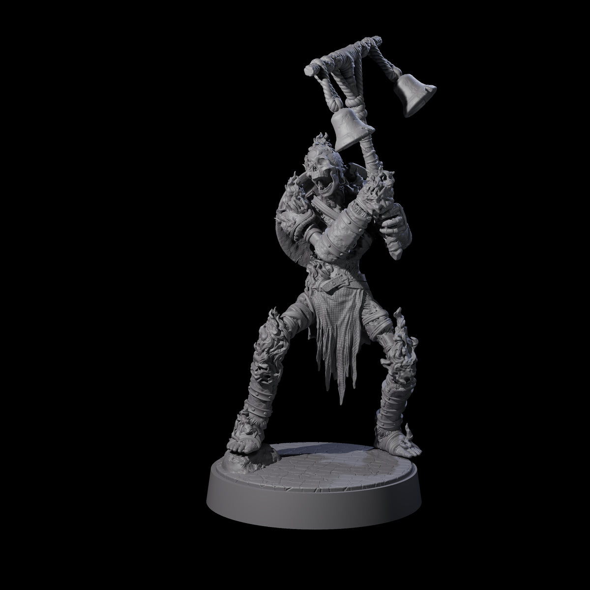 Ablaze Skeleton Thrall A Miniature for Dungeons and Dragons, Pathfinder or other TTRPGs