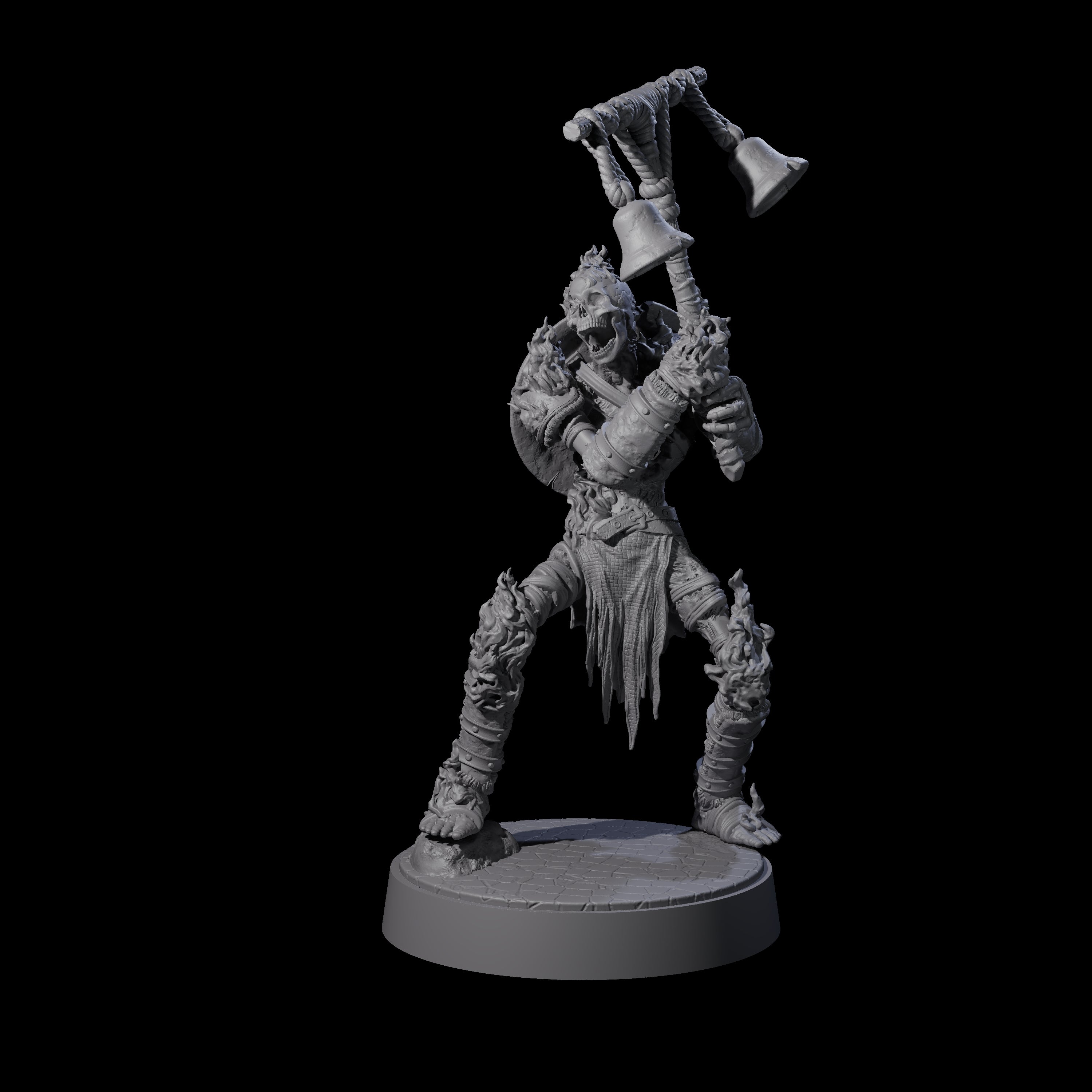 Ablaze Skeleton Thrall A Miniature for Dungeons and Dragons, Pathfinder or other TTRPGs