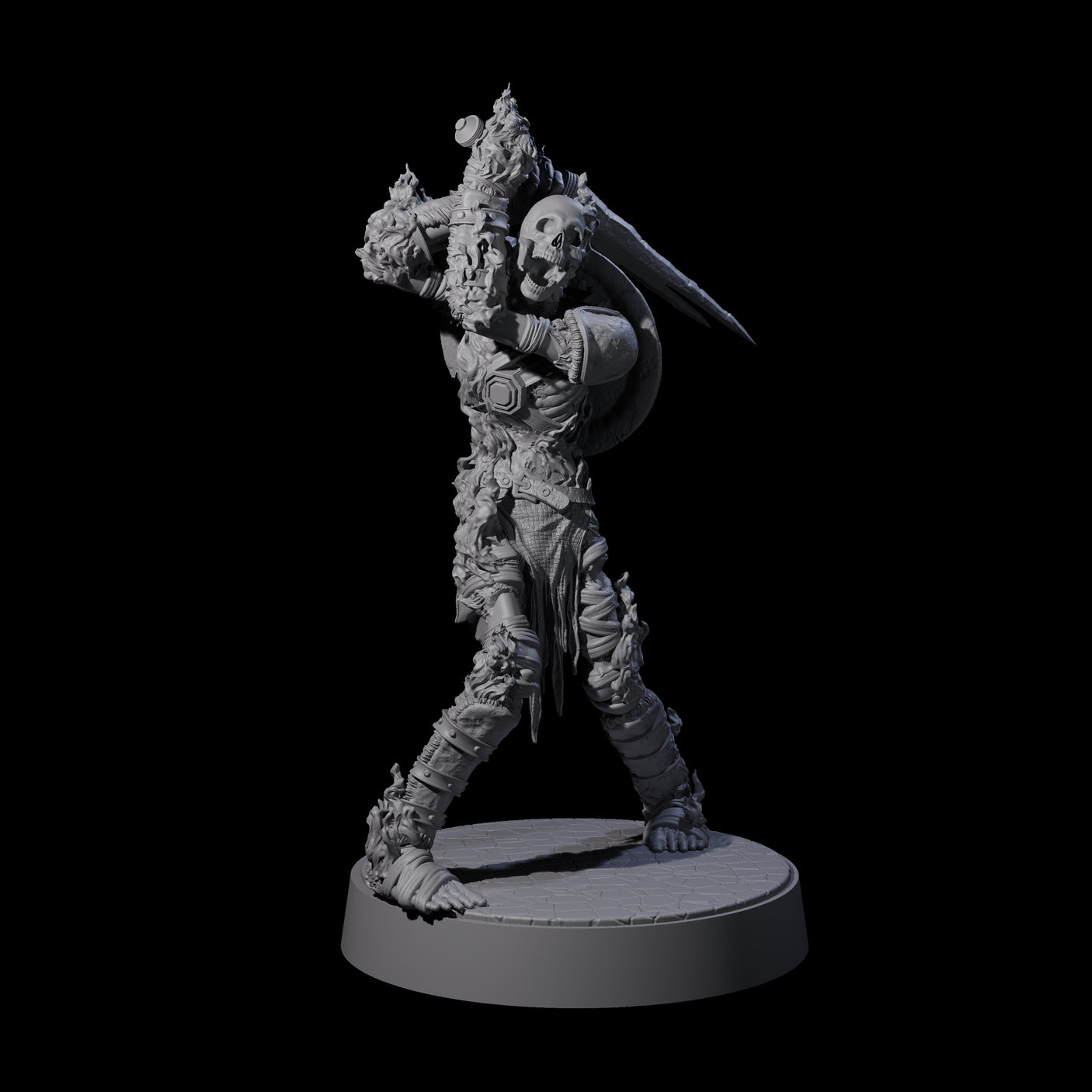 Ablaze Skeleton Thrall B Miniature for Dungeons and Dragons, Pathfinder or other TTRPGs