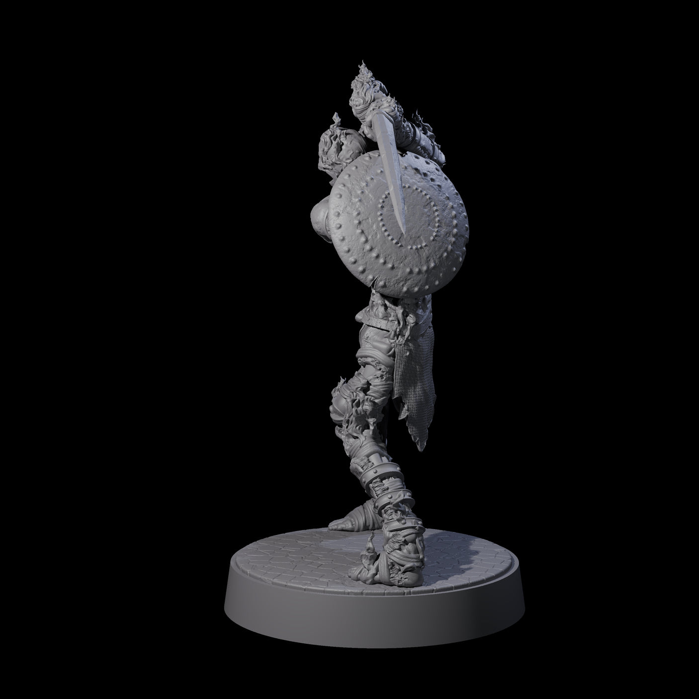 Ablaze Skeleton Thrall B Miniature for Dungeons and Dragons, Pathfinder or other TTRPGs