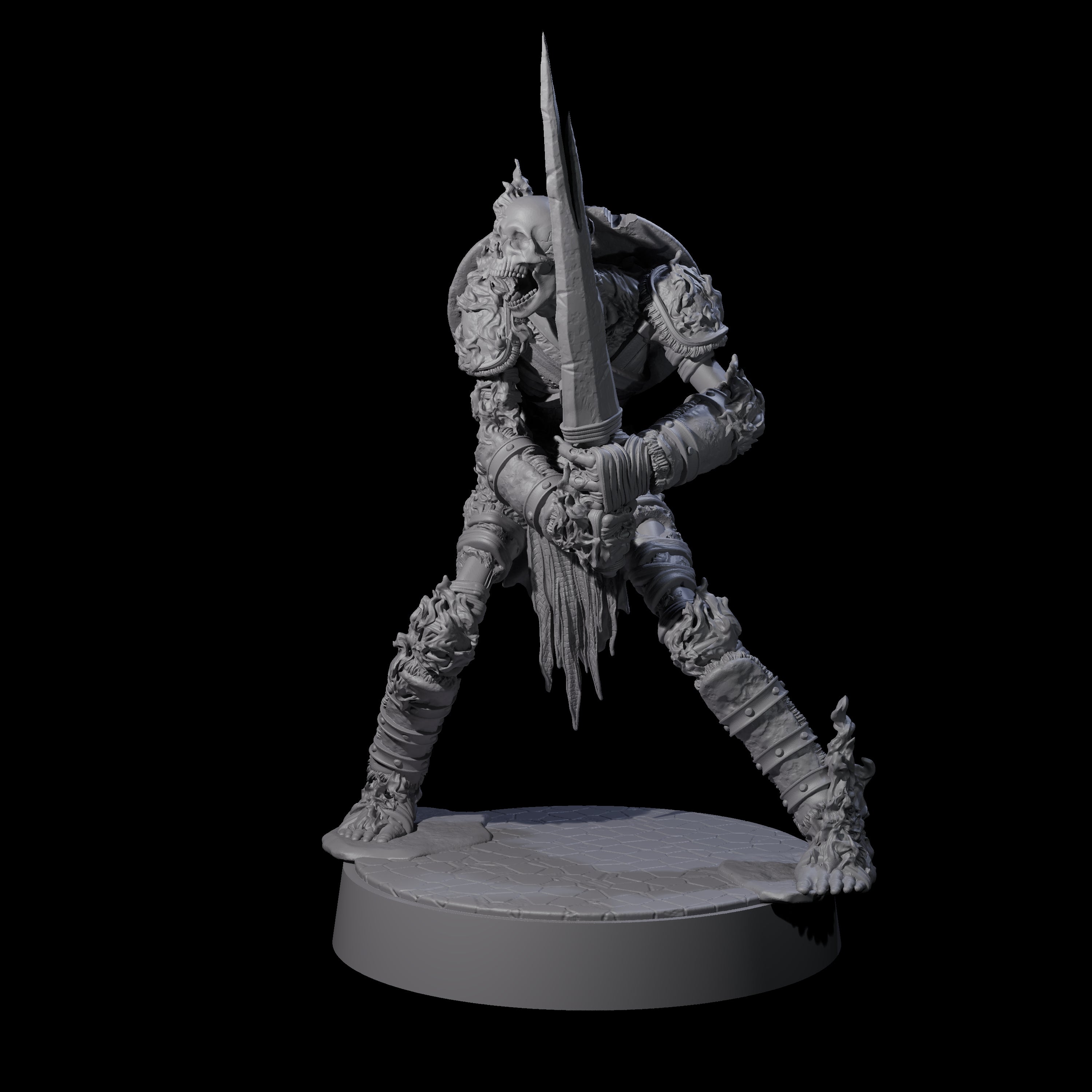 Ablaze Skeleton Thrall C Miniature for Dungeons and Dragons, Pathfinder or other TTRPGs