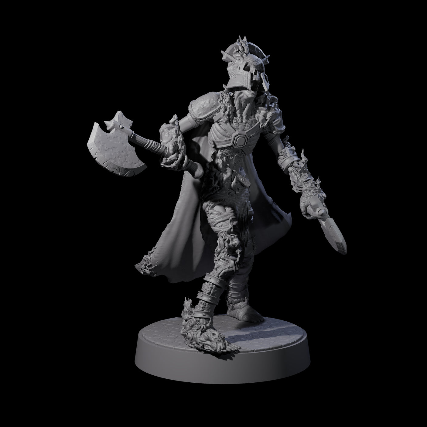 Ablaze Skeleton Thrall E Miniature for Dungeons and Dragons, Pathfinder or other TTRPGs