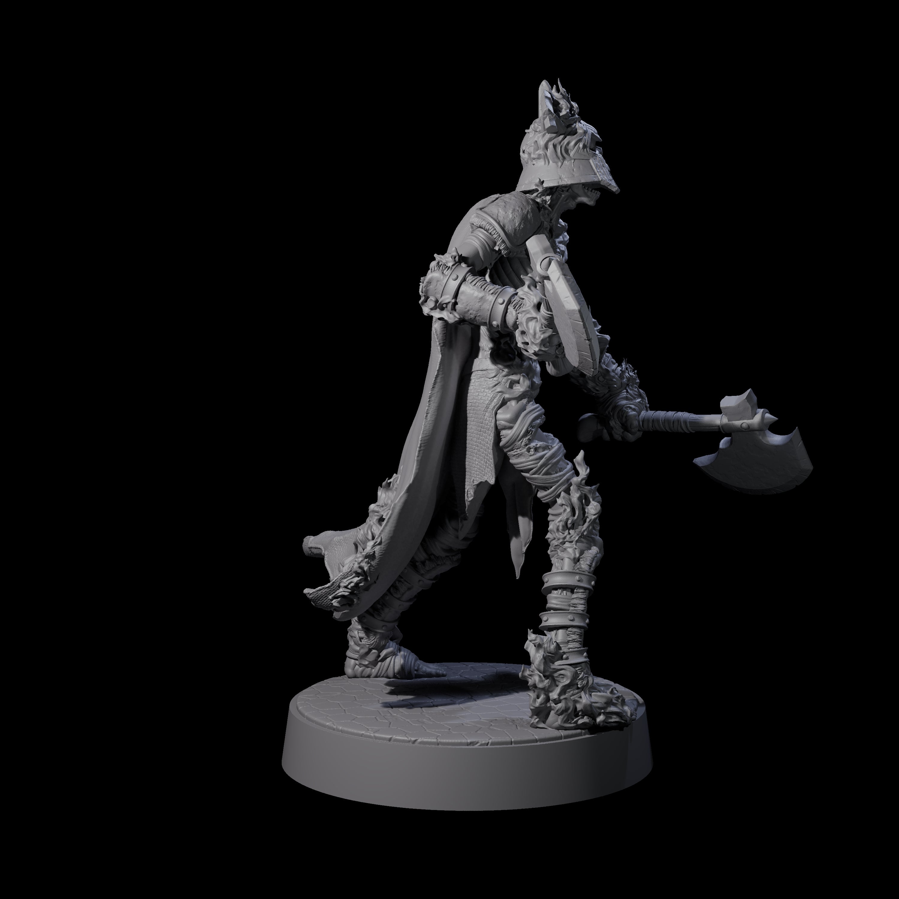 Ablaze Skeleton Thrall E Miniature for Dungeons and Dragons, Pathfinder or other TTRPGs