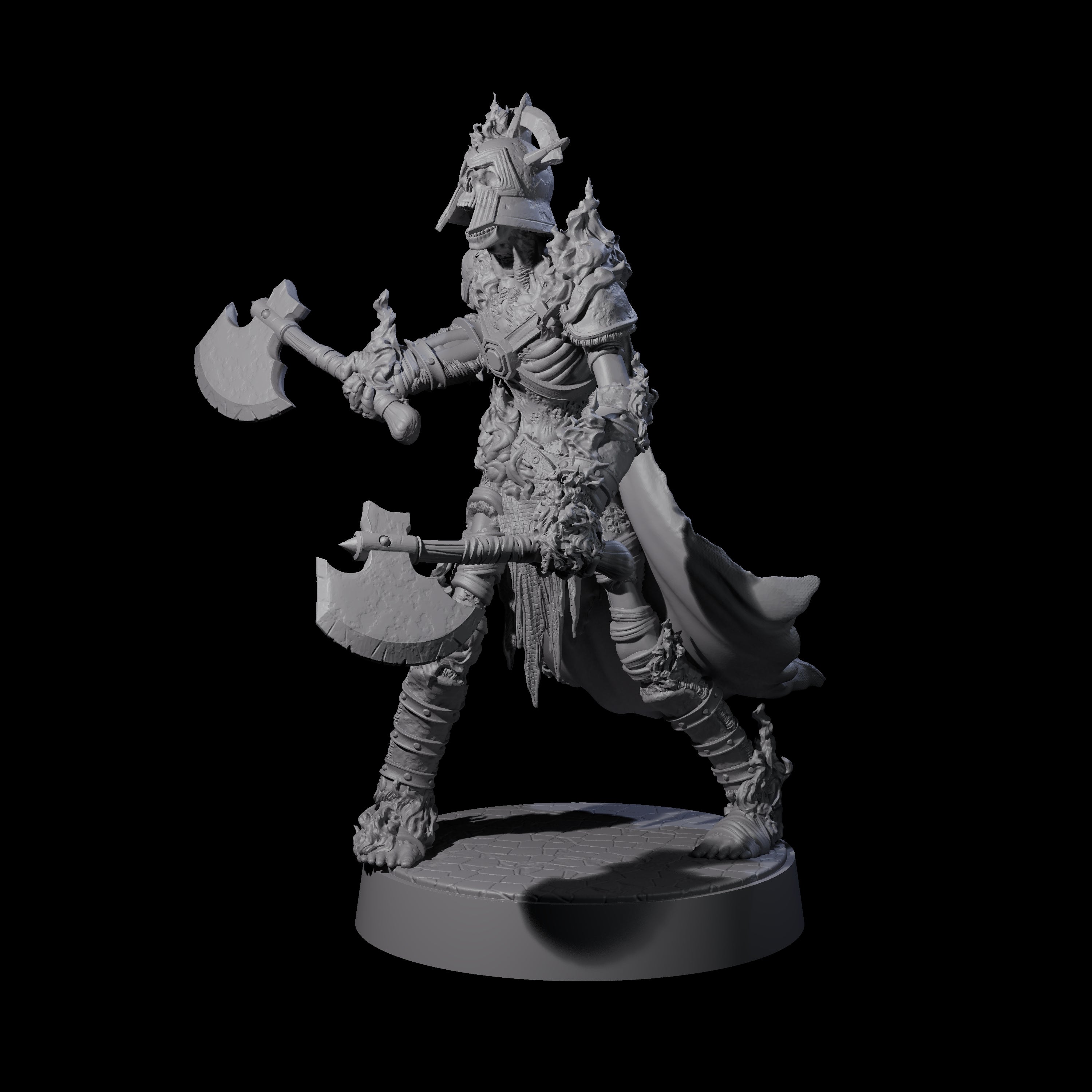 Ablaze Skeleton Thrall E Miniature for Dungeons and Dragons, Pathfinder or other TTRPGs