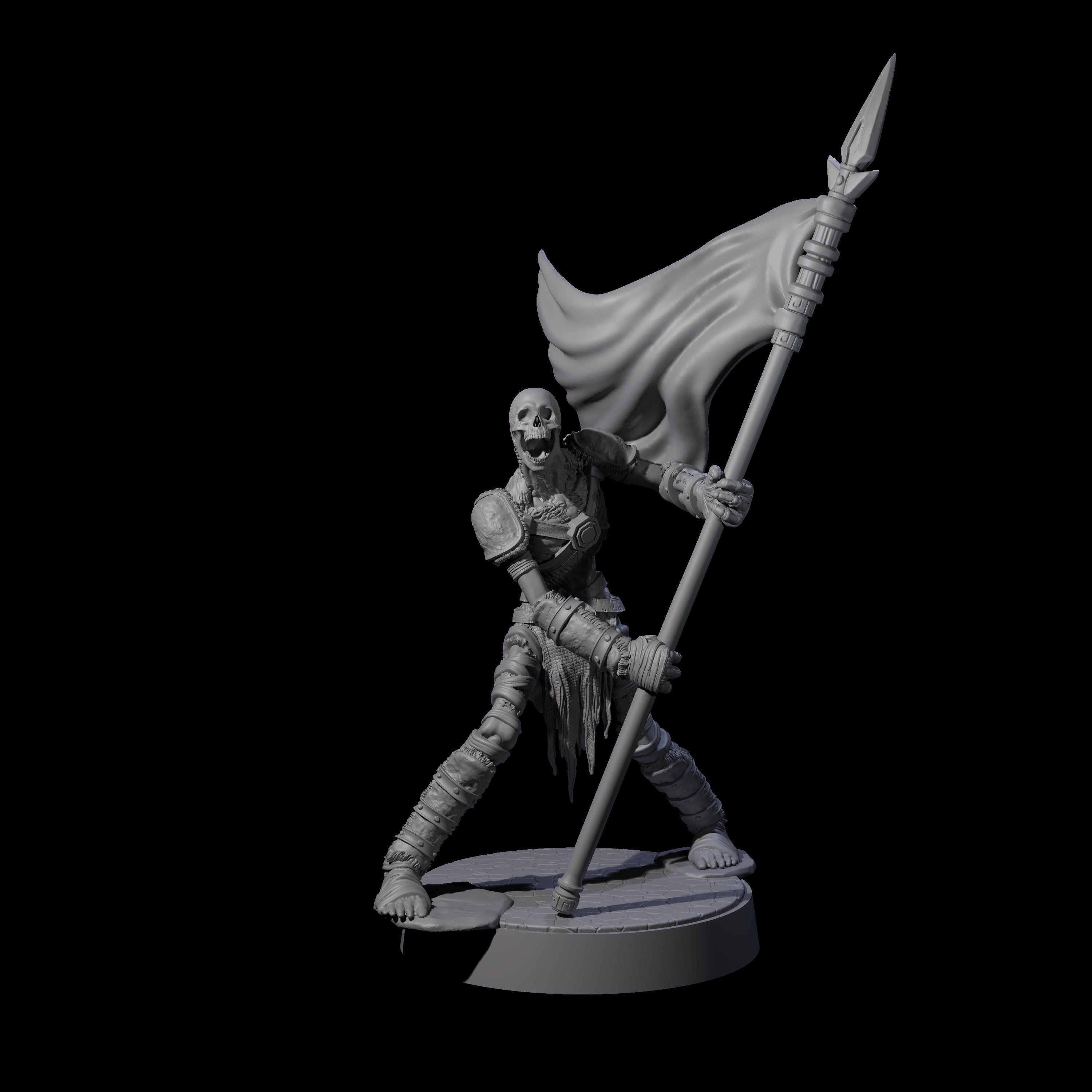 Ablaze Skeleton Thrall F Miniature for Dungeons and Dragons, Pathfinder or other TTRPGs
