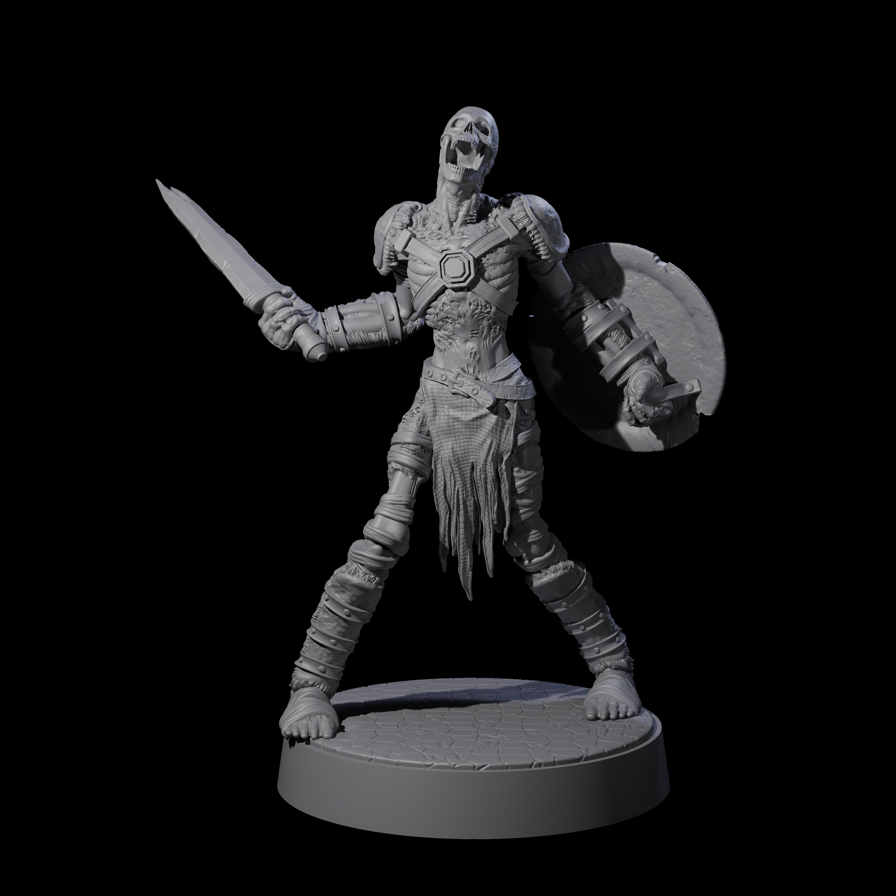 Ablaze Skeleton Thrall H Miniature for Dungeons and Dragons, Pathfinder or other TTRPGs
