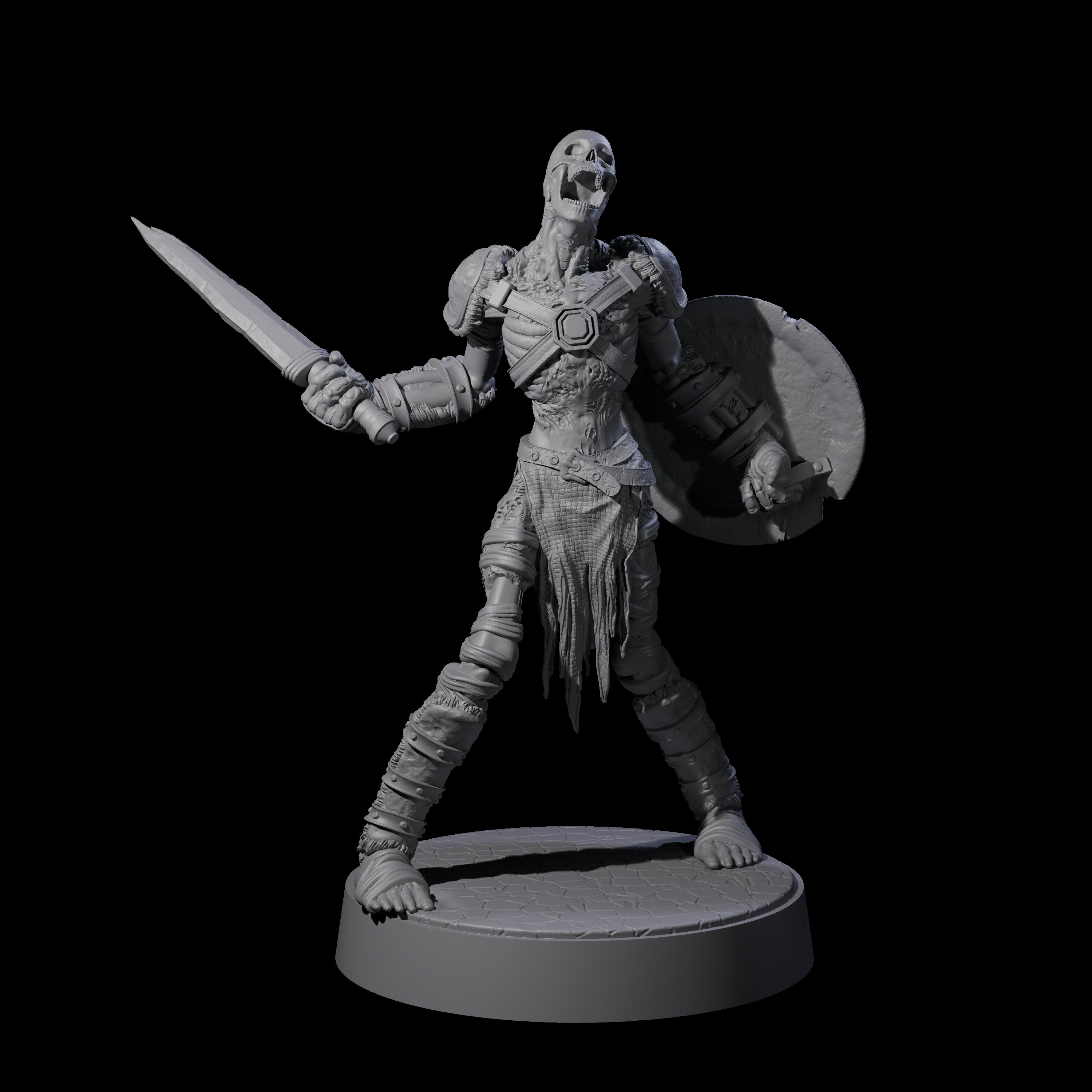 Ablaze Skeleton Thrall H Miniature for Dungeons and Dragons, Pathfinder or other TTRPGs