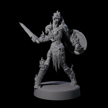 Ablaze Skeleton Thrall H Miniature for Dungeons and Dragons, Pathfinder or other TTRPGs