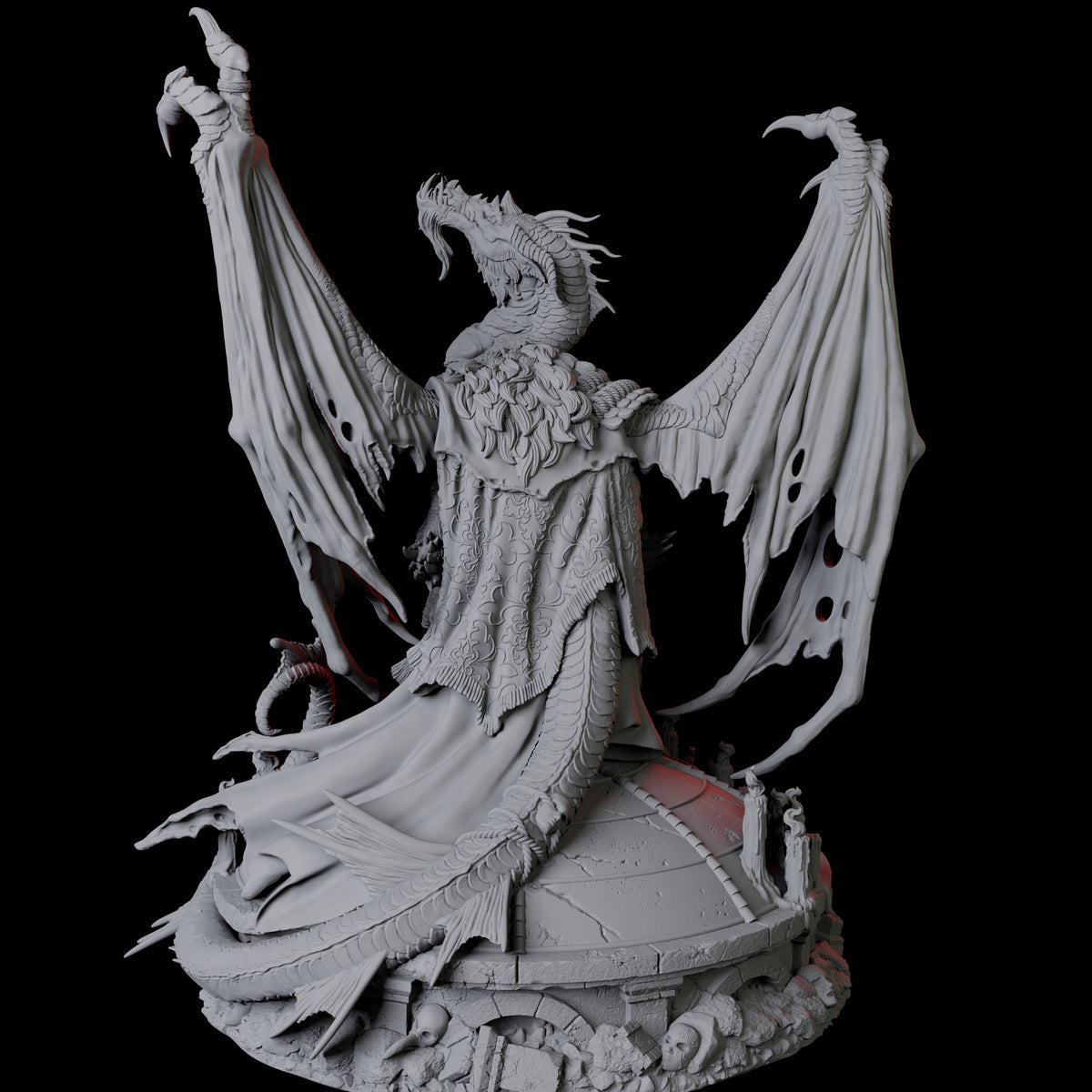 Academic Gold Dragon Miniature for Dungeons and Dragons, Pathfinder or other TTRPGs